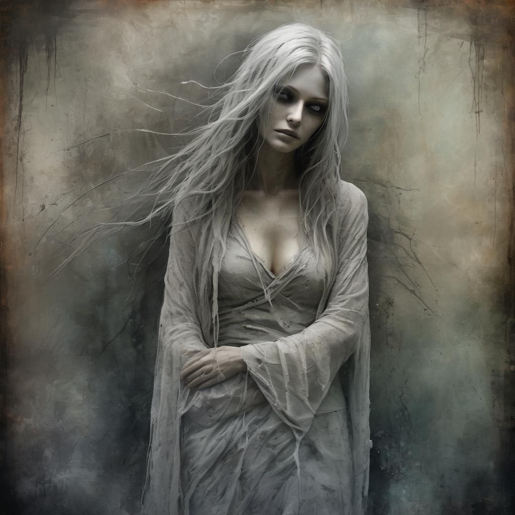 Tormented Wraith, Spectral Texture by Helen Cottle, Flood, Grunge background