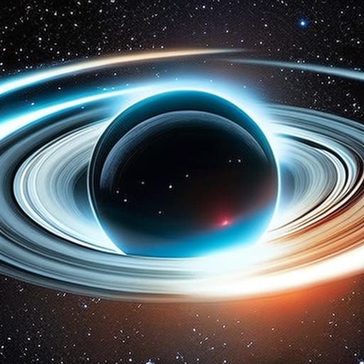 long shot of a gargantuan supermassive black hole from the m...