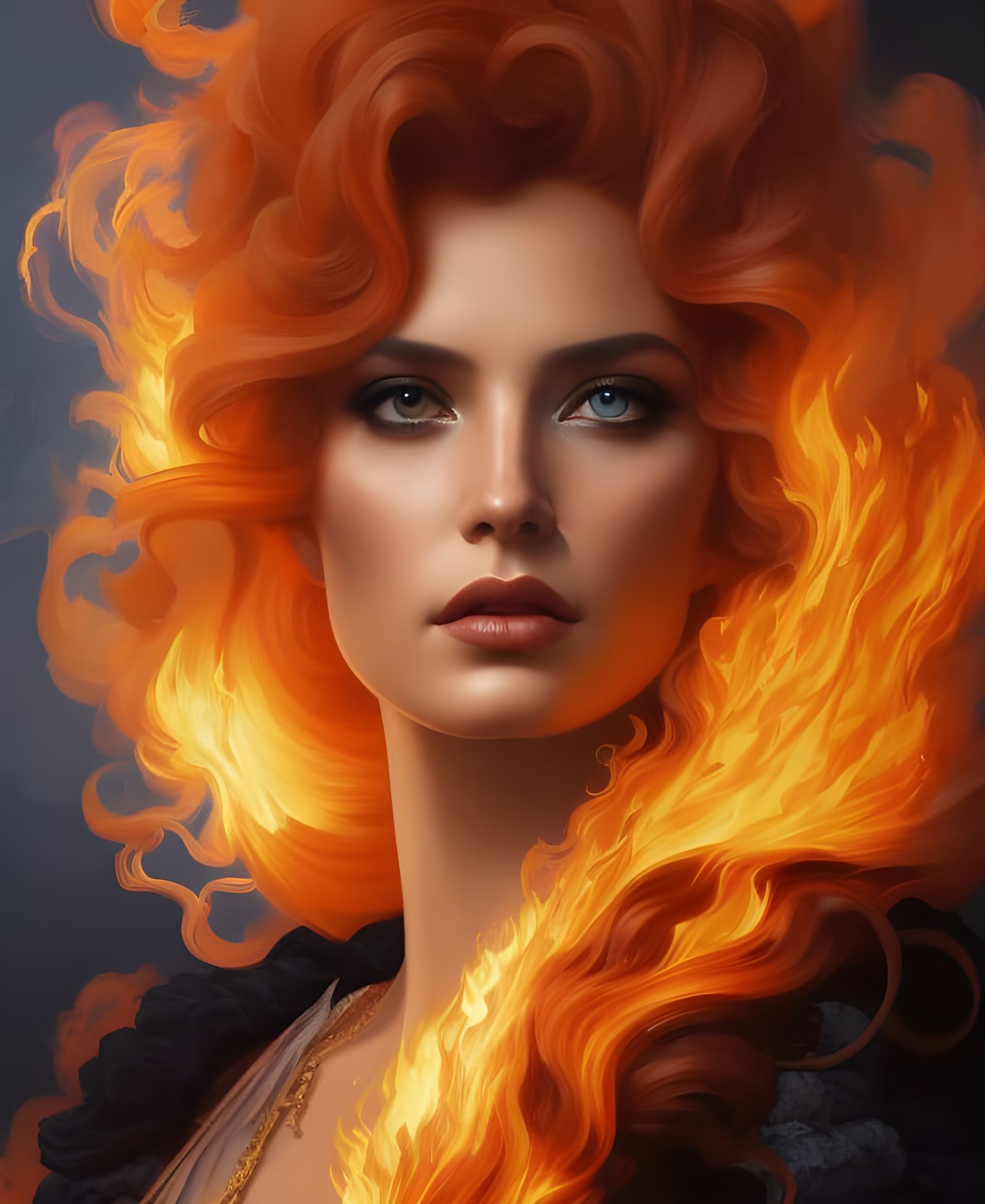 Goddess of Flame - AI Generated Artwork - NightCafe Creator