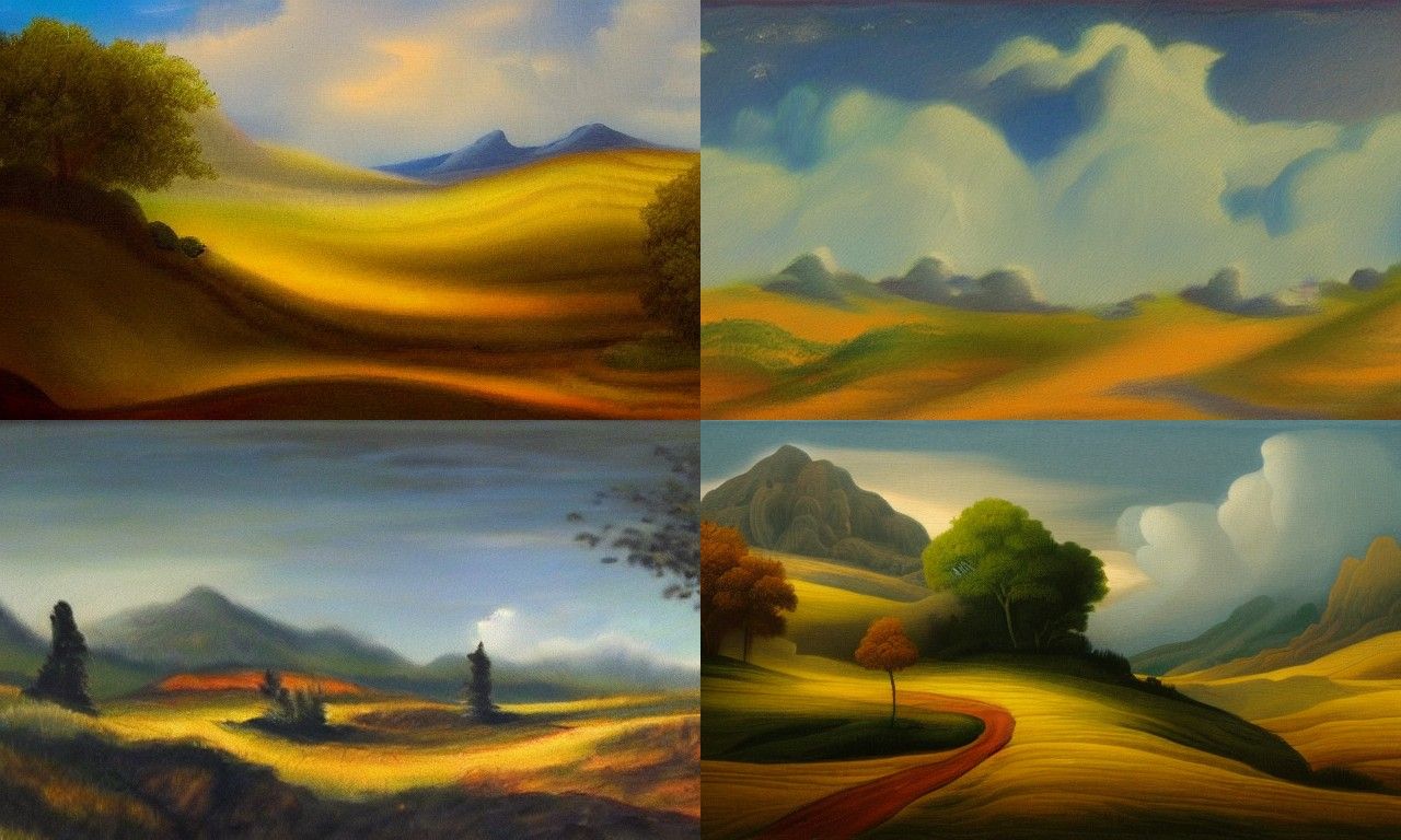Landscape in the style of Metaphysical painting