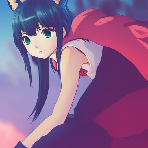 Girl with fox ears