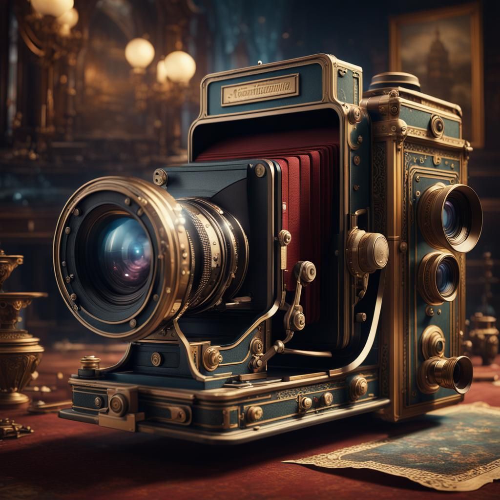 A vintage video camera mixed with Victorian background   by @Twylaofash 