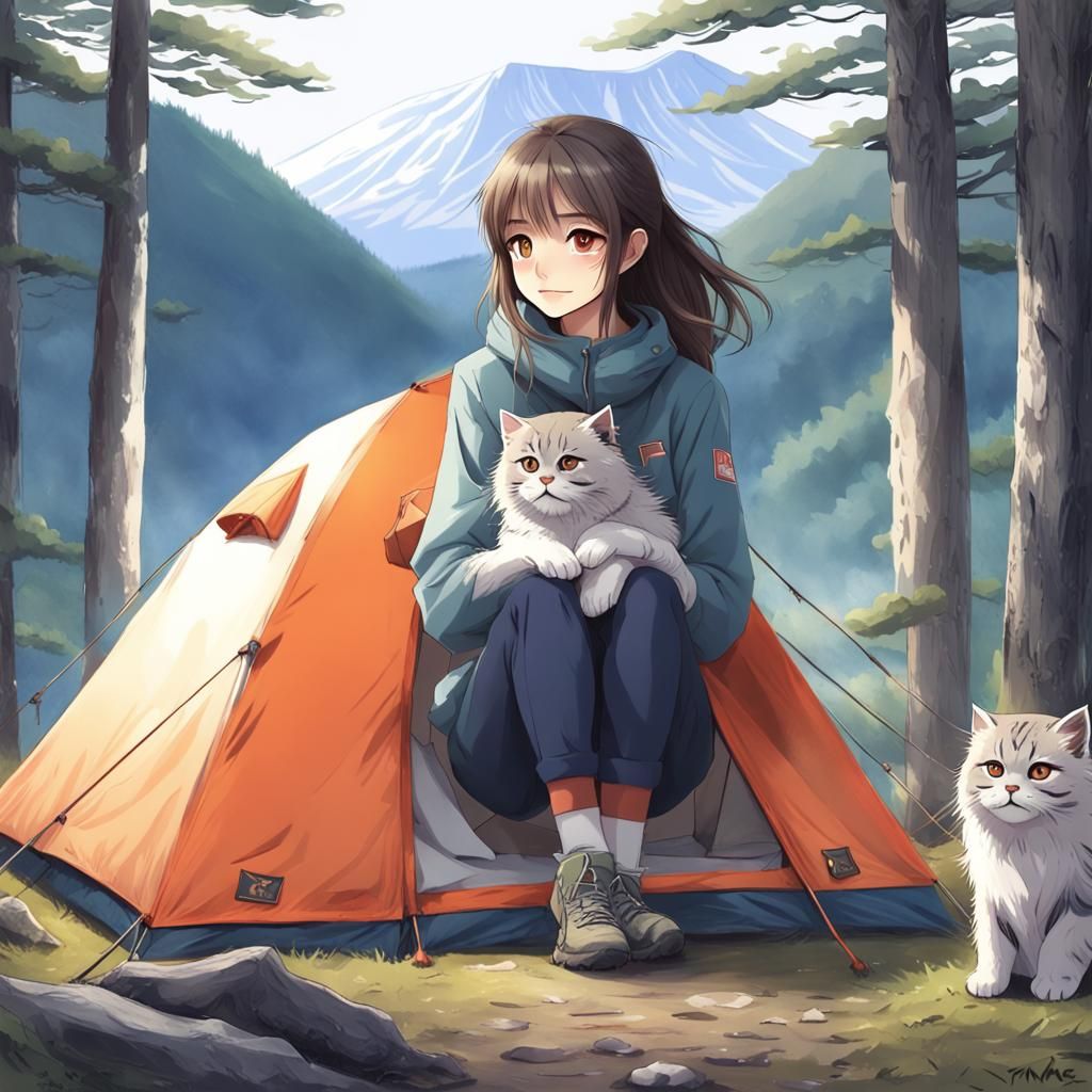 Camp with cats AI Generated Artwork NightCafe Creator