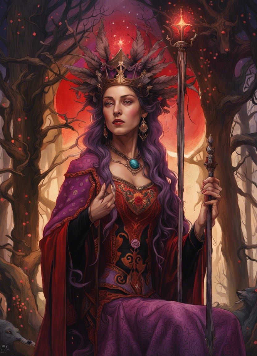 Queen of Wands - AI Generated Artwork - NightCafe Creator