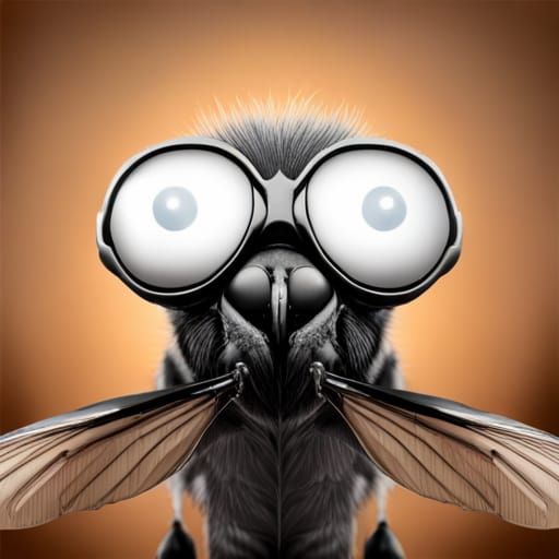 A fly wearing glasses AI Generated Artwork NightCafe Creator