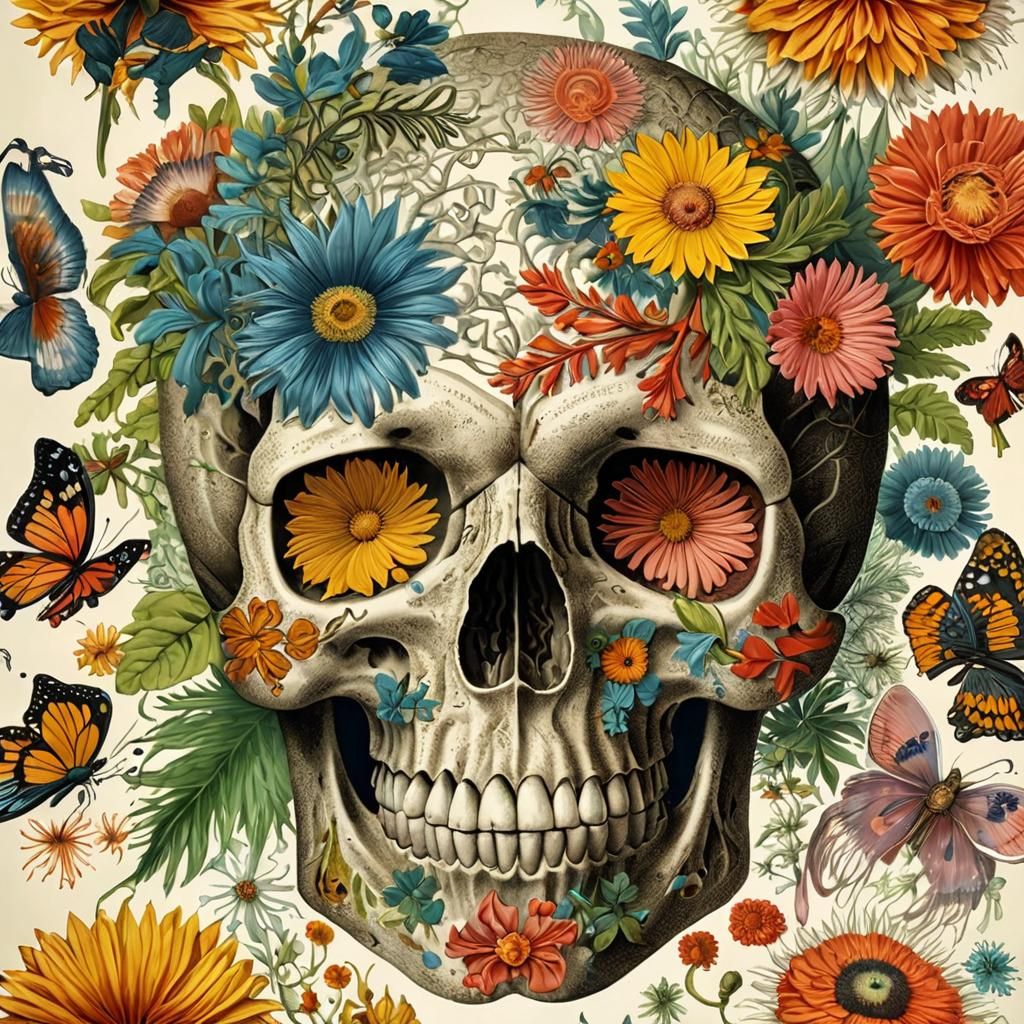 Flower Skull 81
