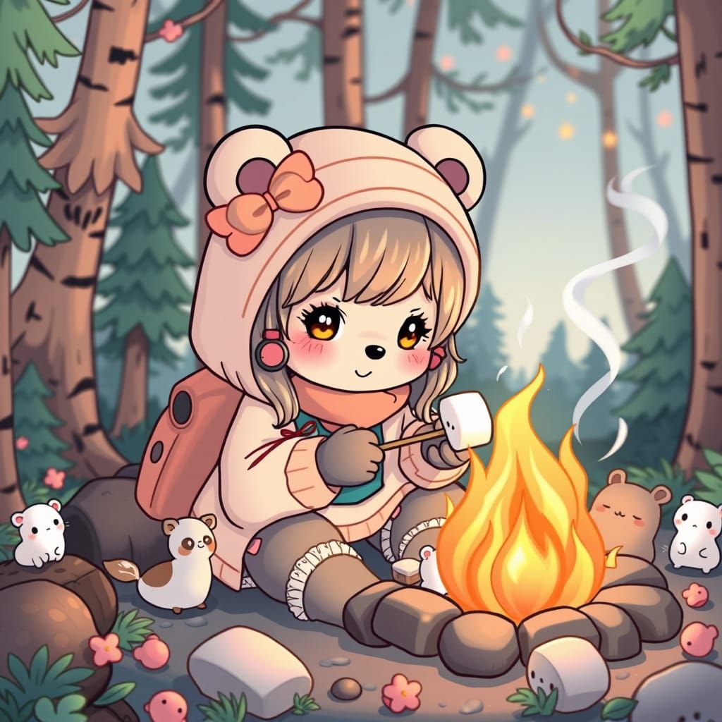 Kawaii Campfire  by @Mason