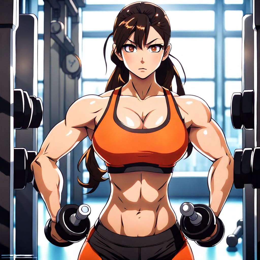 anime bodybuilding man and woman muscles - AI Generated Artwork - NightCafe  Creator