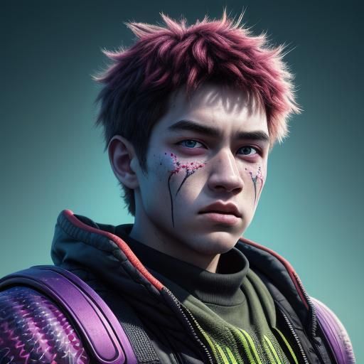 Ungdom Hyperrealistic, splash art, concept art, mid shot, in...