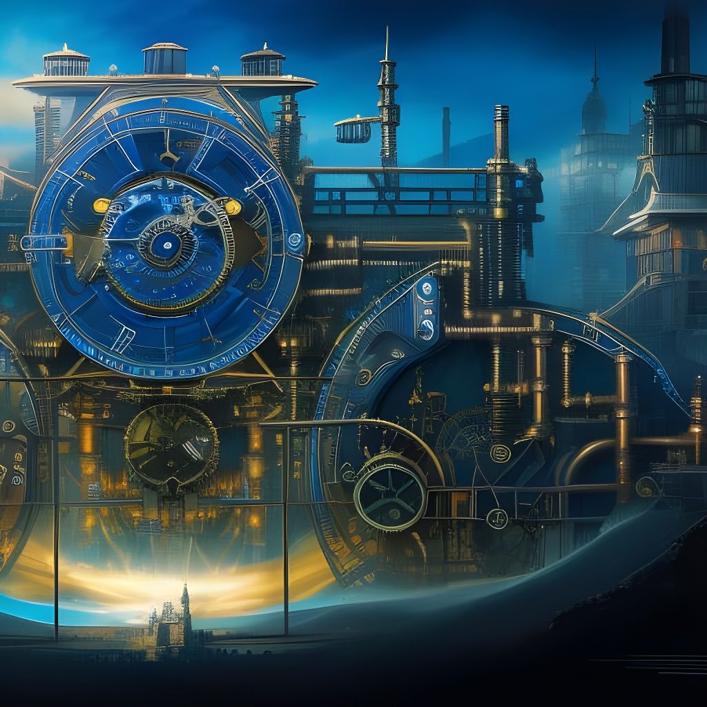 steampunk clockwork at night AI Generated Artwork NightCafe Creator