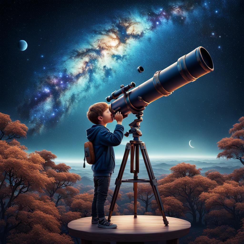 Admiring the galaxies