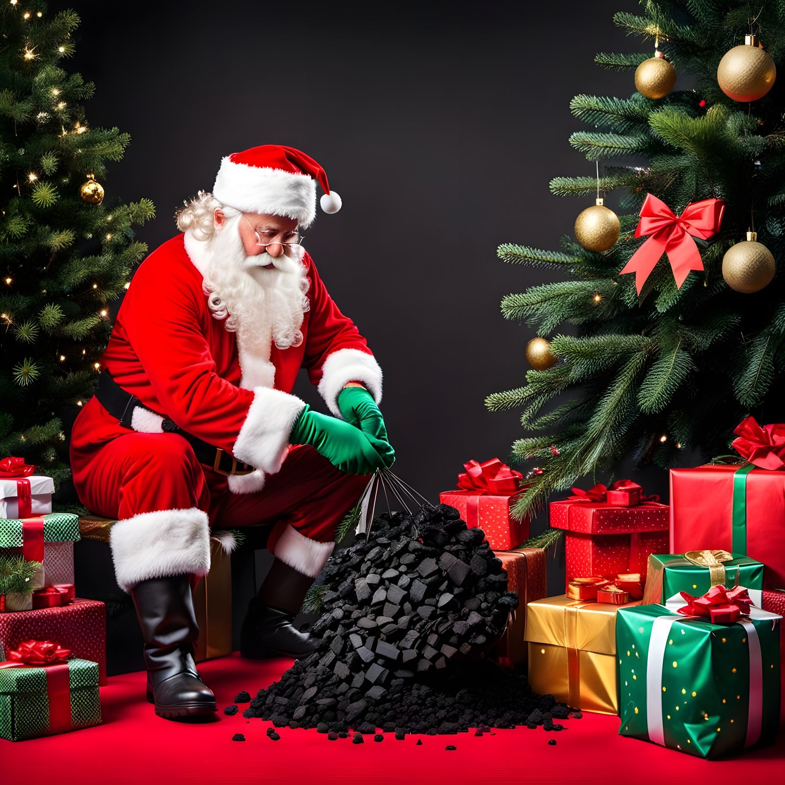 "Yup, EVERYONE gets COAL this year!"  by @Crafter5280