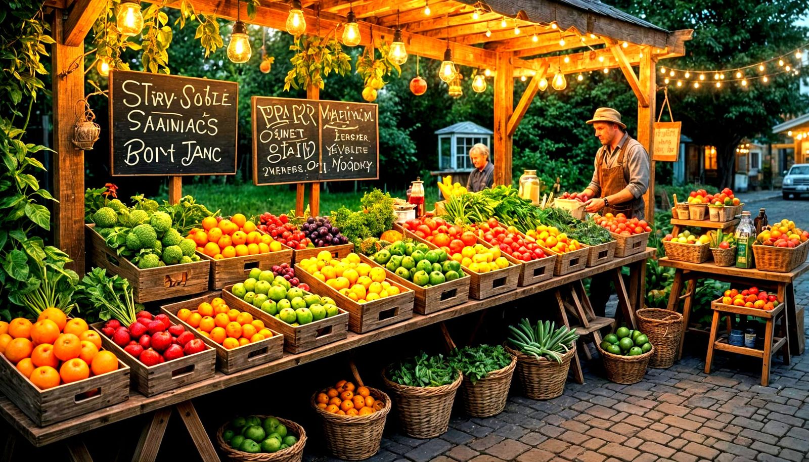 Farmstand Build a scene centered around fresh goods and roadside charm. 🛻🍎 Think seasonal produce, ...  by @Lennis