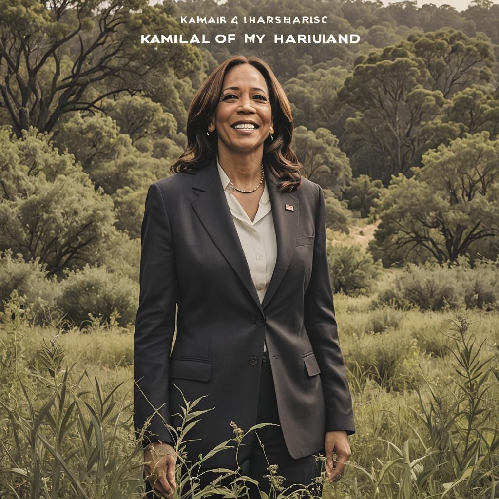 Kamala Harris album of her singing 🎵 “This is my land…” official album cover. 