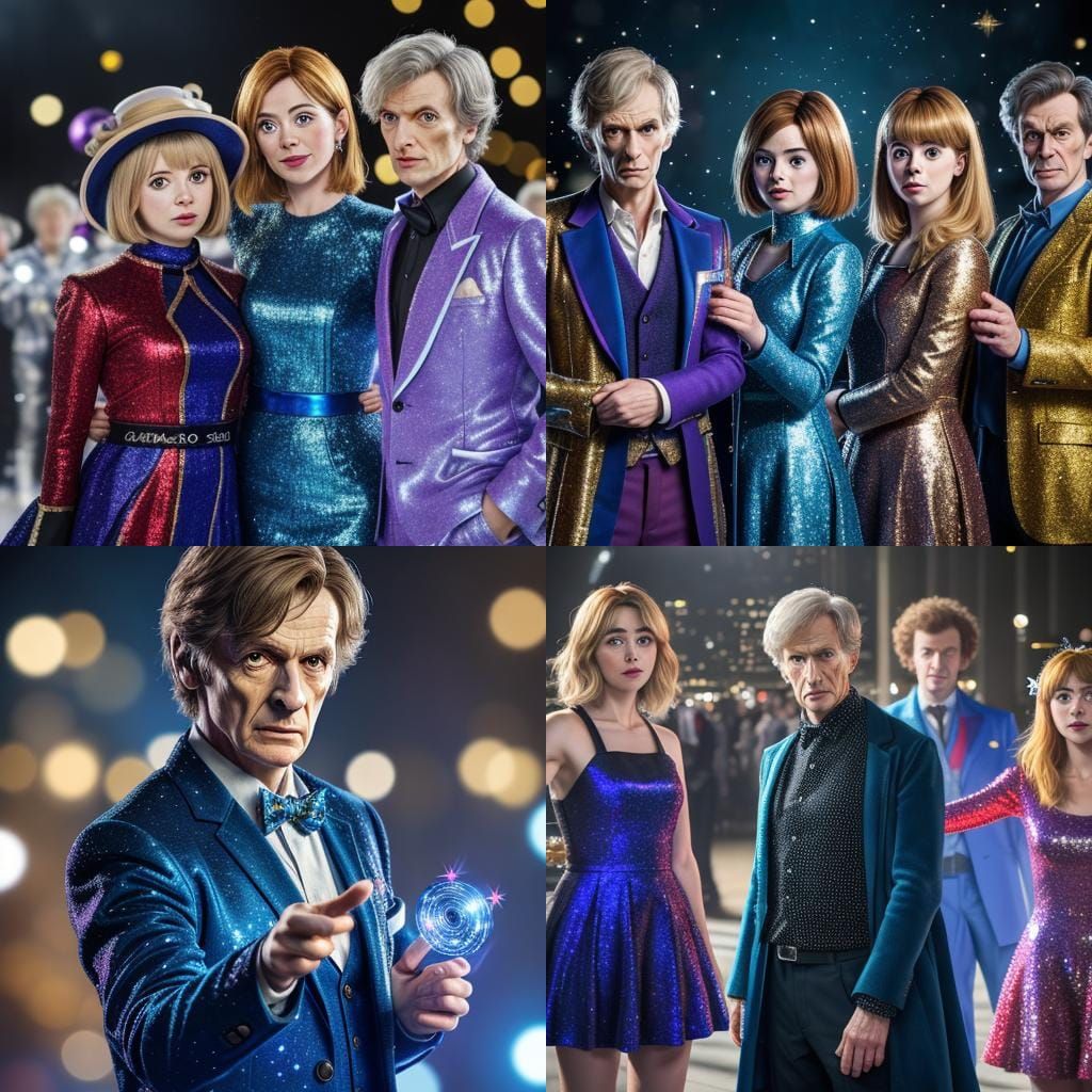 #drwho #doctorwho The Doctor and companions dressed up in things that sparkle