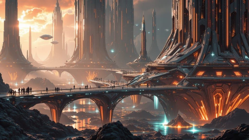 <lora:Skycity Architecture:1.0> Apocalypse  architecture