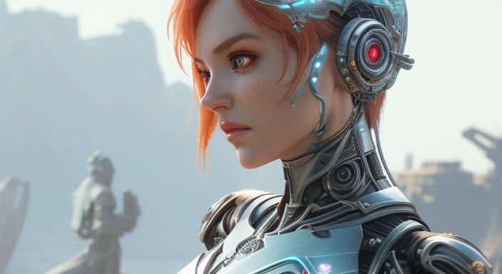 Behold a cyborg goddess in her element, brought to life thro...