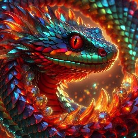 Fire Elemental Snake