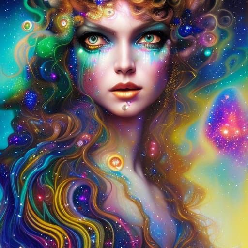 star galaxy goddess - AI Generated Artwork - NightCafe Creator