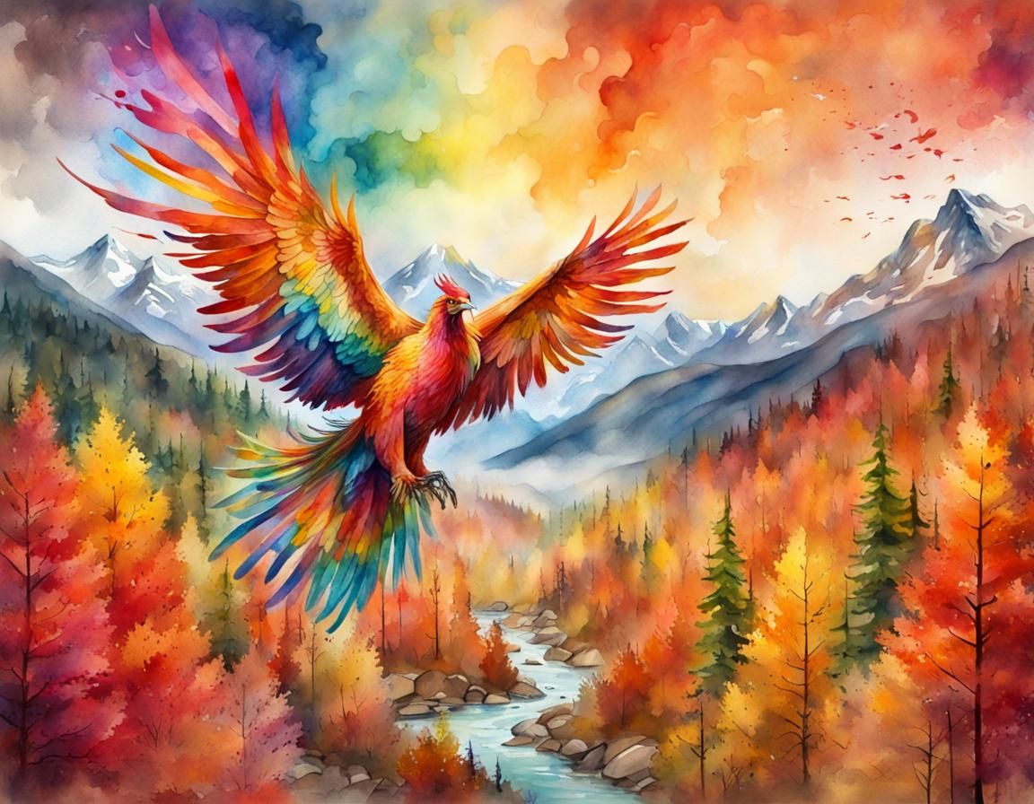Phoenix in flight