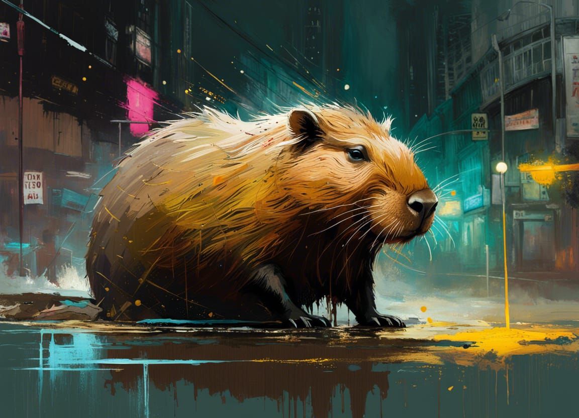 City Capybara - AI Generated Artwork - NightCafe Creator