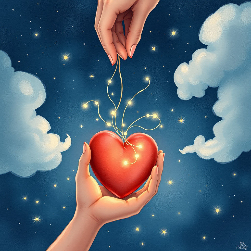 Ethereal Heart Plucked from Starry Night Sky