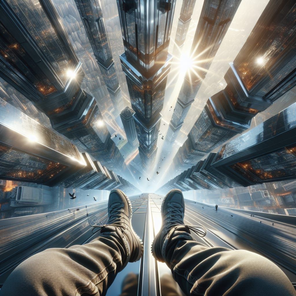 Sitting on the edge, looking down  by @IAmNoArtist