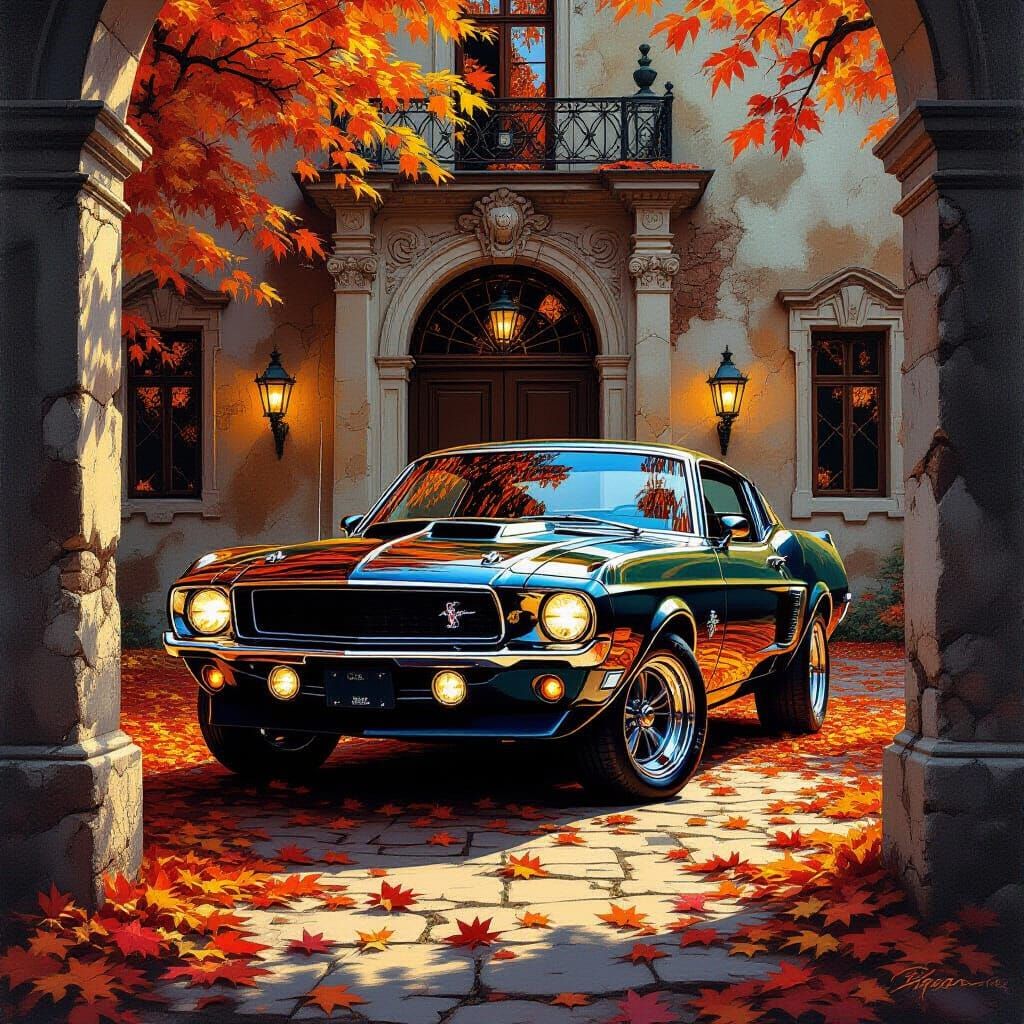 A muscle car  by @Quelod