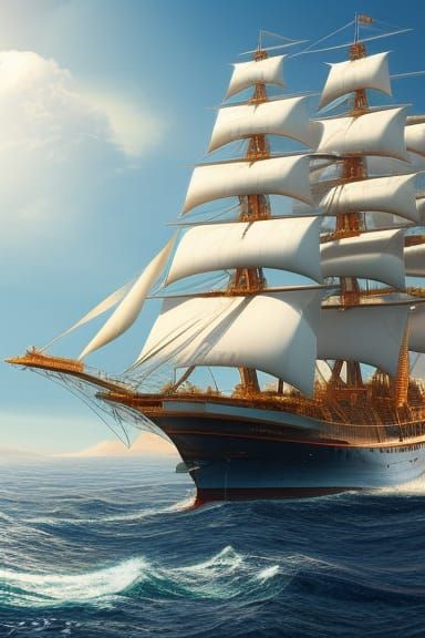 Sailing Ship - AI Generated Artwork - NightCafe Creator