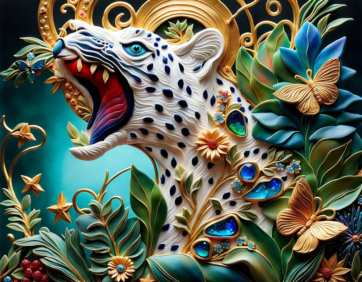Лео- the painting is made of Plasticine