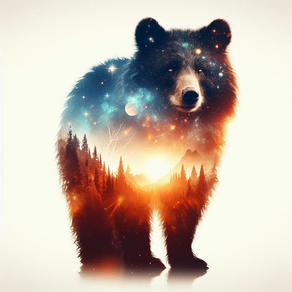 double exposure beautiful fantasy portrait landscape..