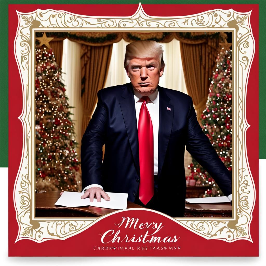 Donald Trump Christmas card AI Generated Artwork NightCafe Creator