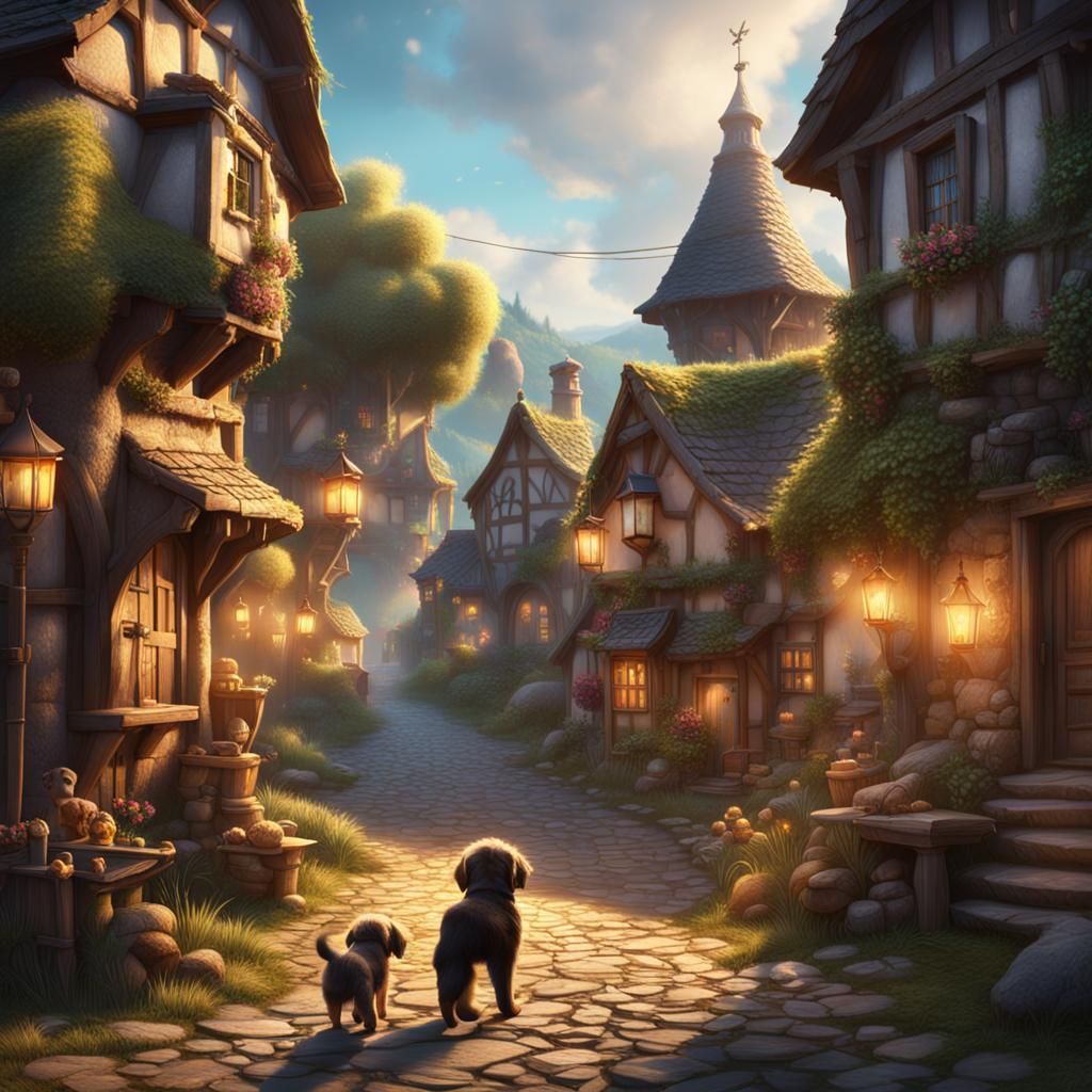 Small village that have cute puppies roaming the streets. Th...