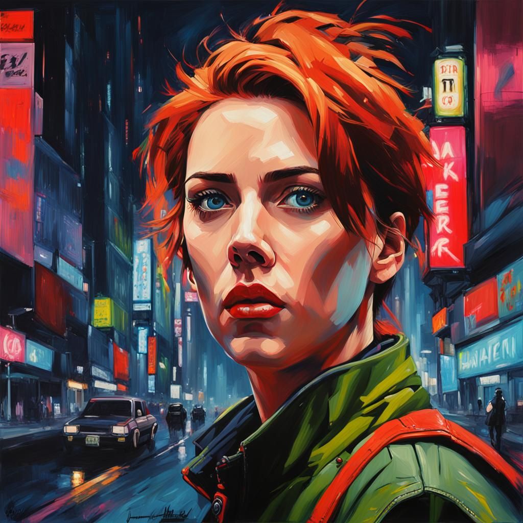 Martina Joanna painting depicting the actress Scarlett Johansson ...