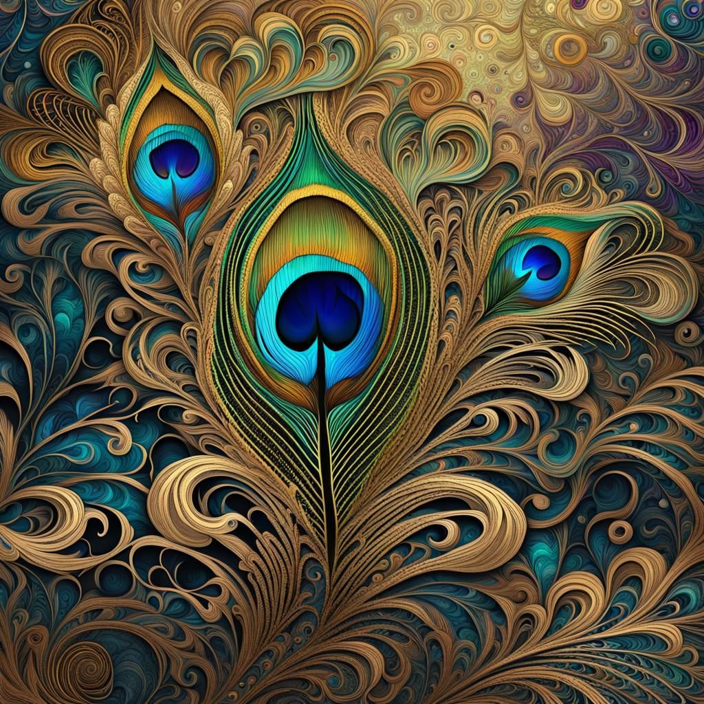 Peacock feather