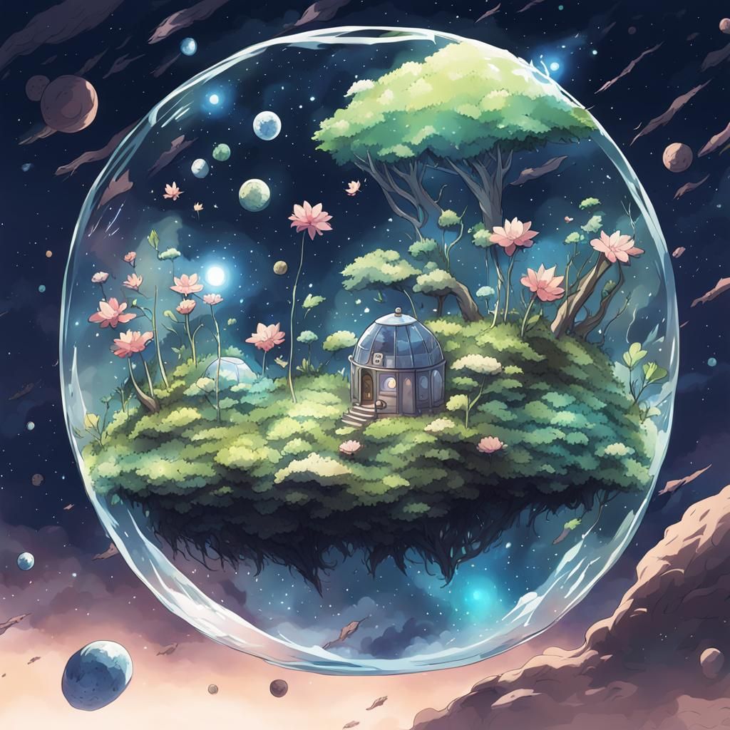 A Terrarium in Space AI Generated Artwork NightCafe Creator