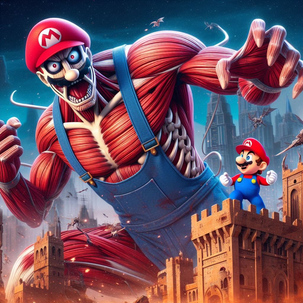 Colossal Mario Titan - AI Generated Artwork - NightCafe Creator