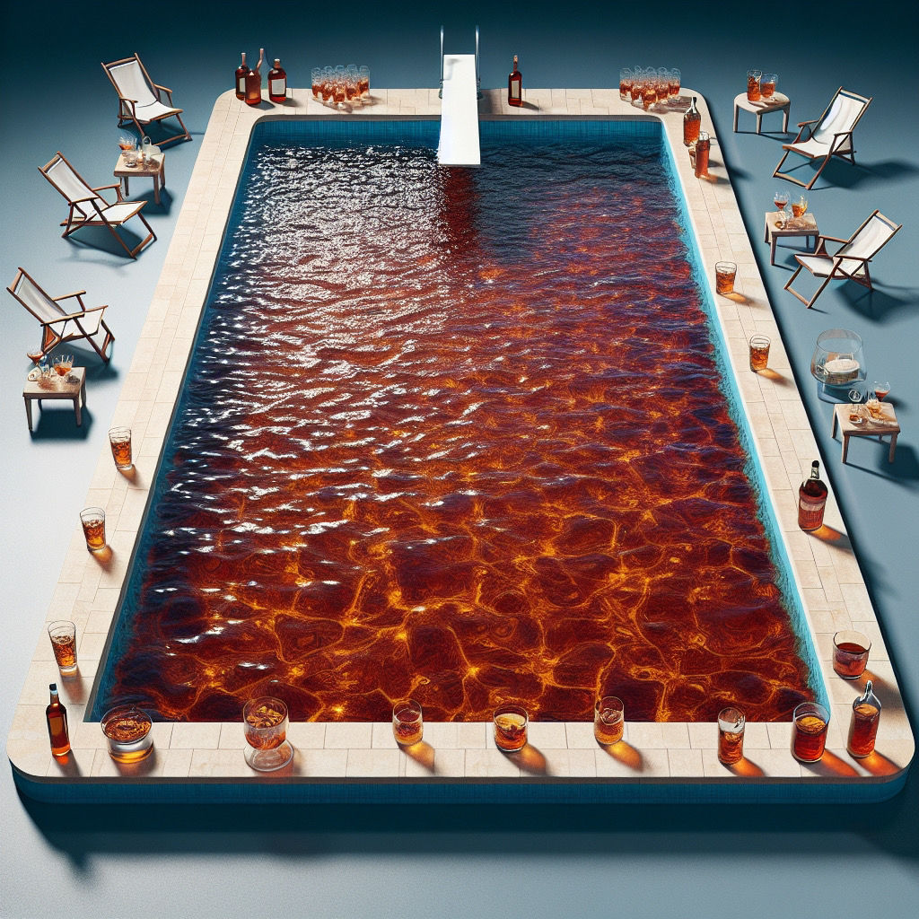 Swimming Pool full of Liquor
