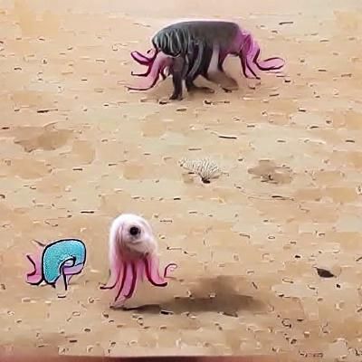 a funny odd creature trying to fit in with humans