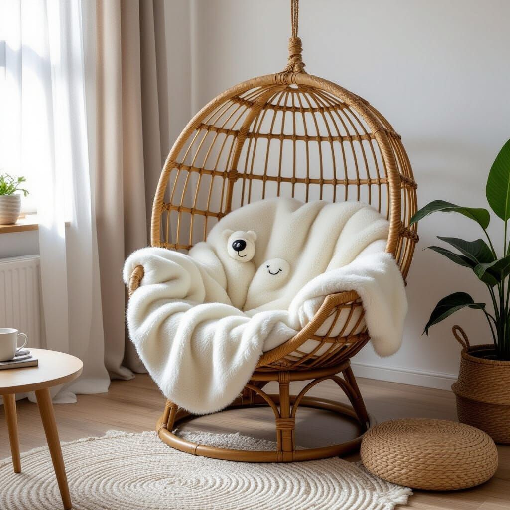 Glowing Wax Rocking Chair with Crying Candle Face