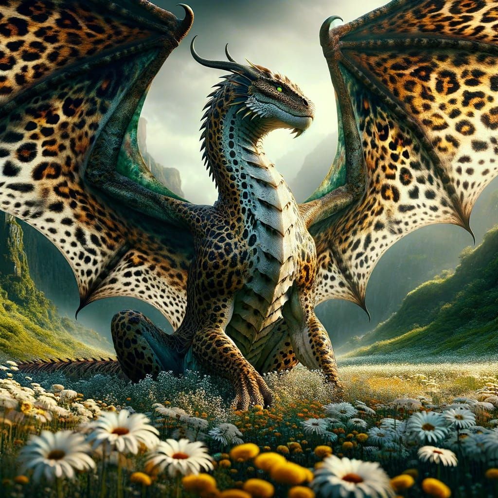 Adult Leopard Dragon - AI Generated Artwork - NightCafe Creator