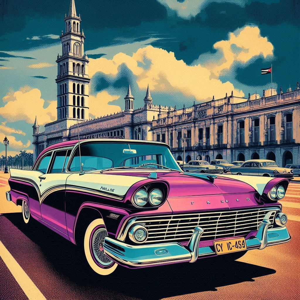 Beneath Cloudy Blue Sky: 1950s Ford Fairlane