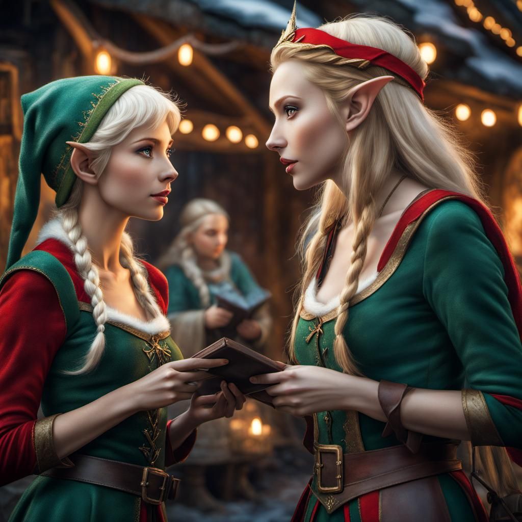 Christmas Elves. - AI Generated Artwork - NightCafe Creator