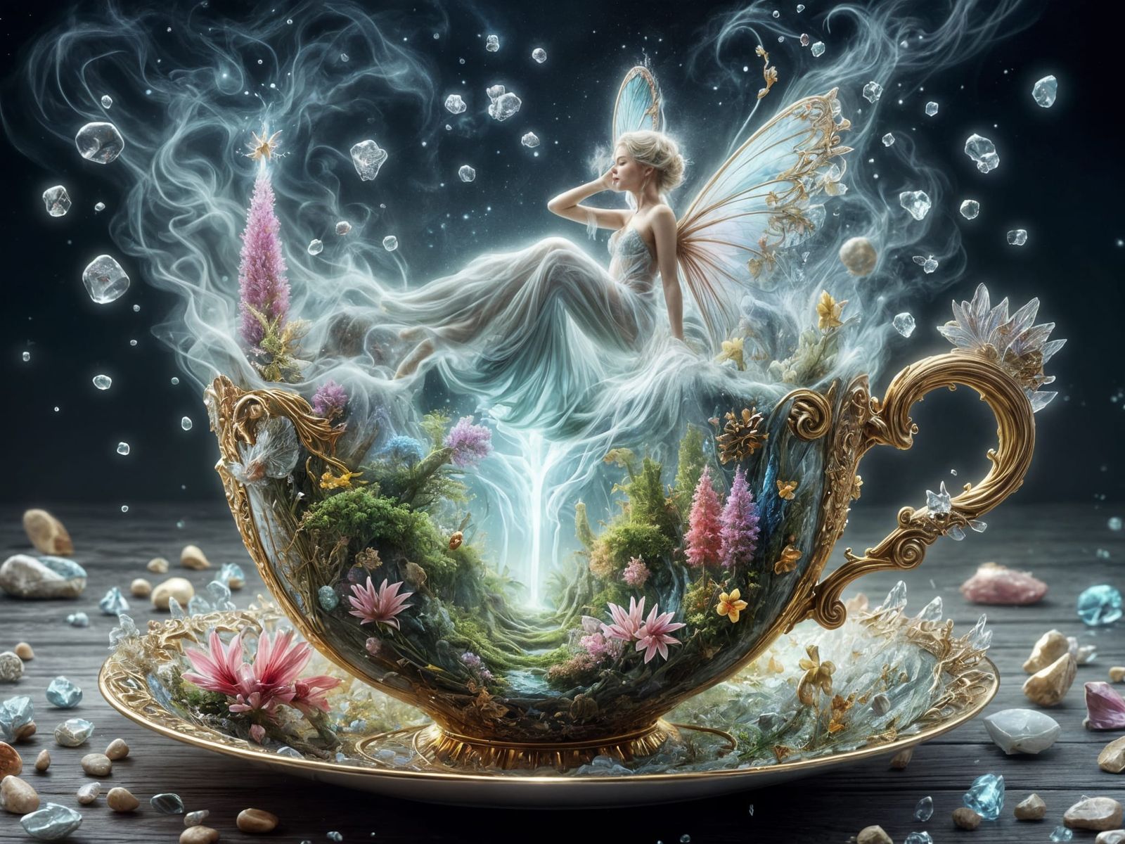 <lora:FiosTeacupRealms:1.0> Fairy in an alpine landscape