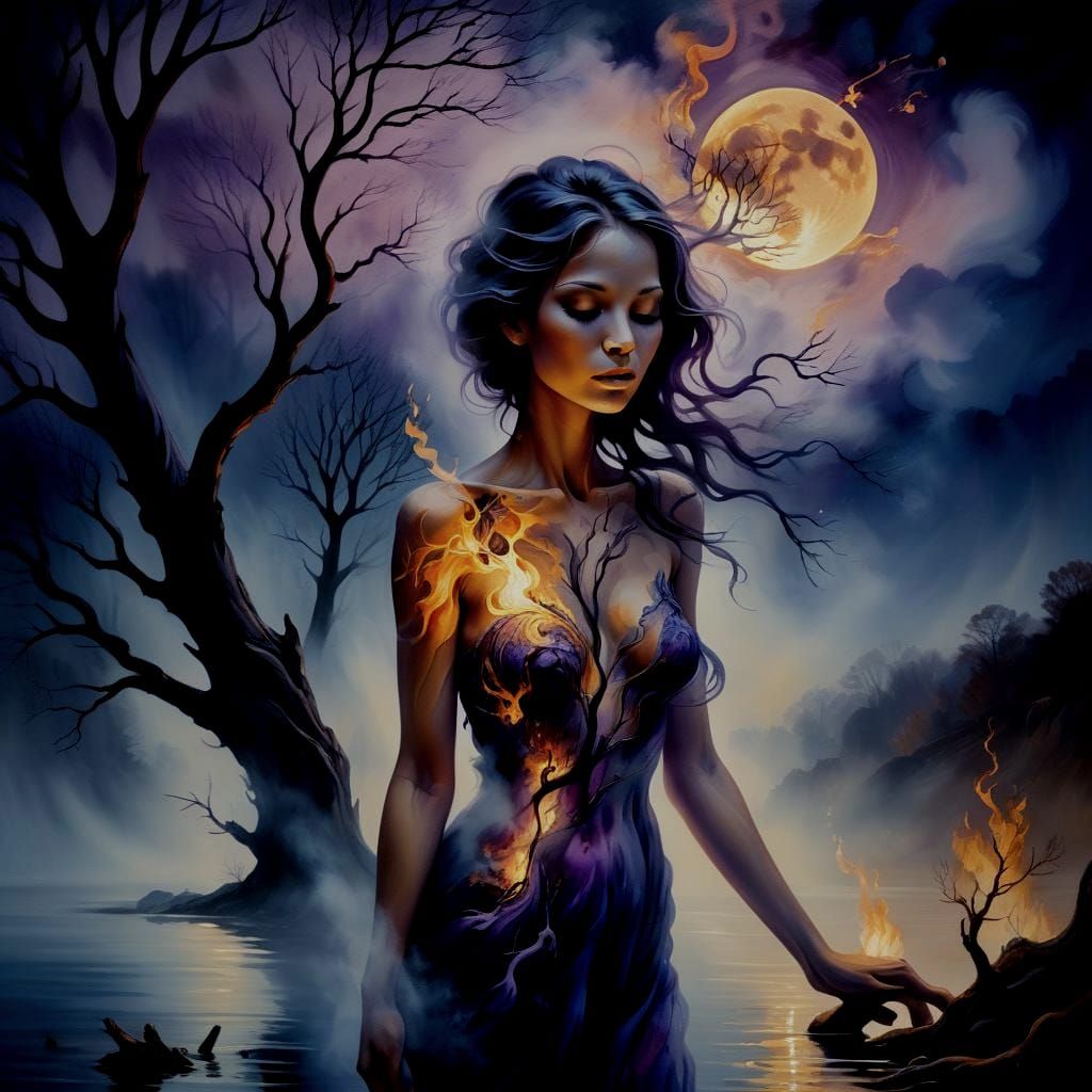 Under the moon and into the water