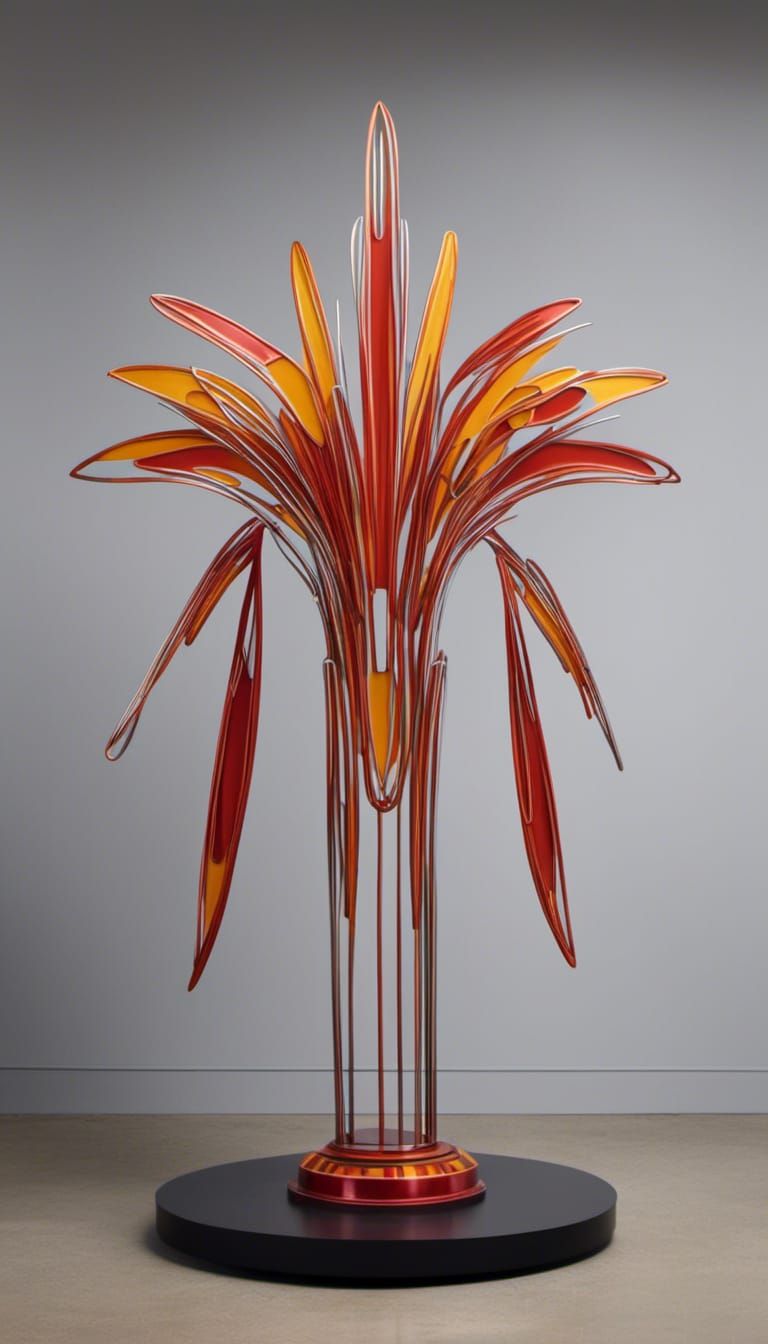 Metal pinstripe sculpture 3