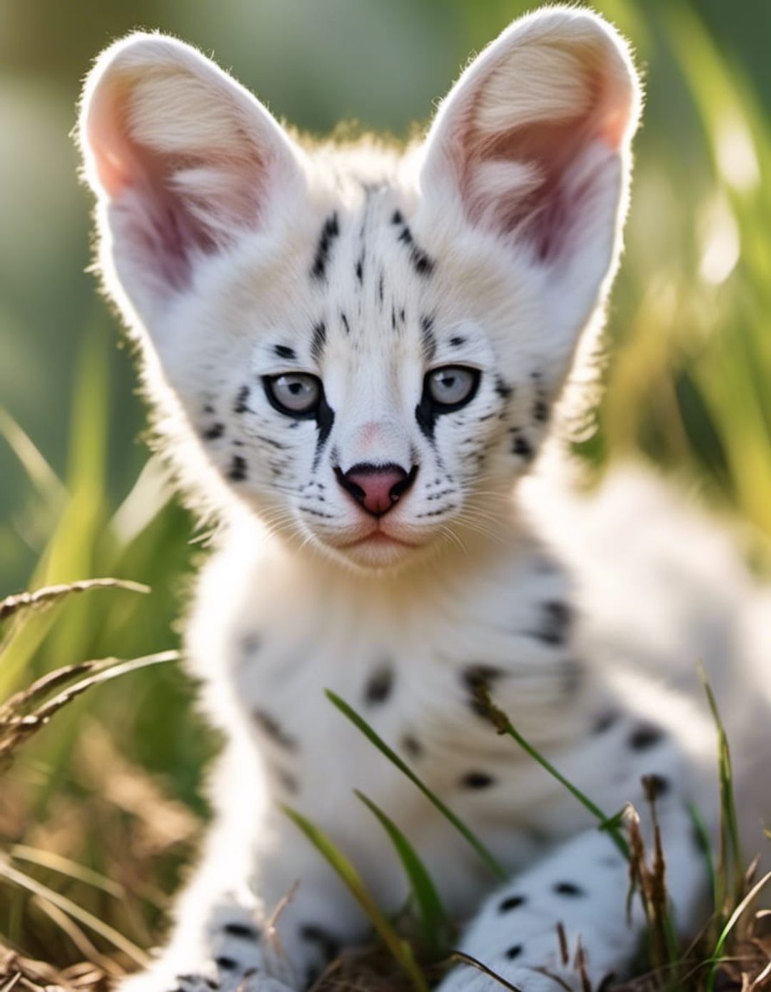 Fine-Tuned Model – Leucistic Serval 15 – 3:4 Format - AI Generated ...