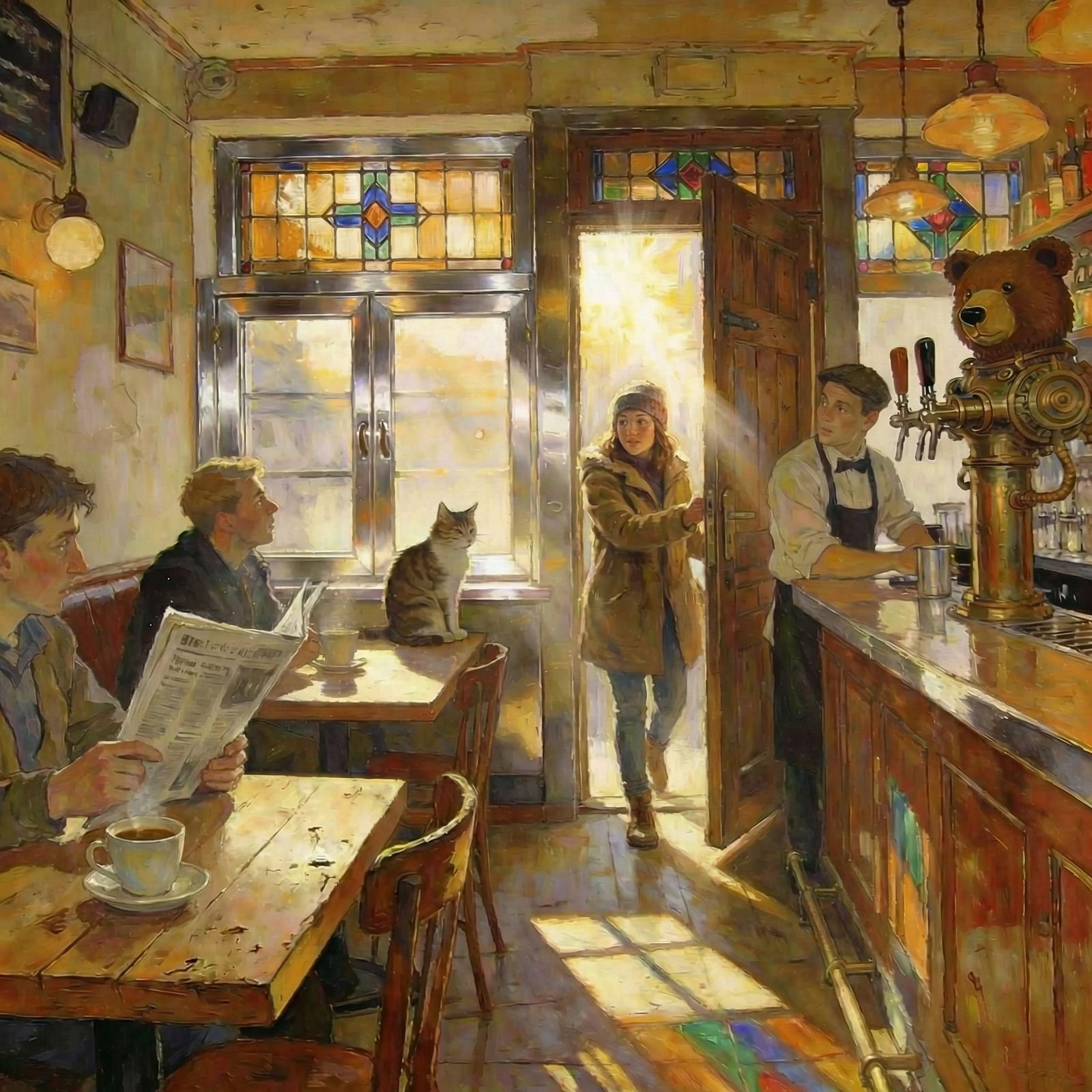 A quite cafe scene.  by @Hannah