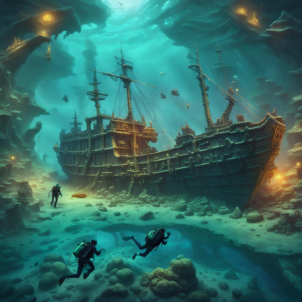 Underwater shipwreck   by @Simmi 