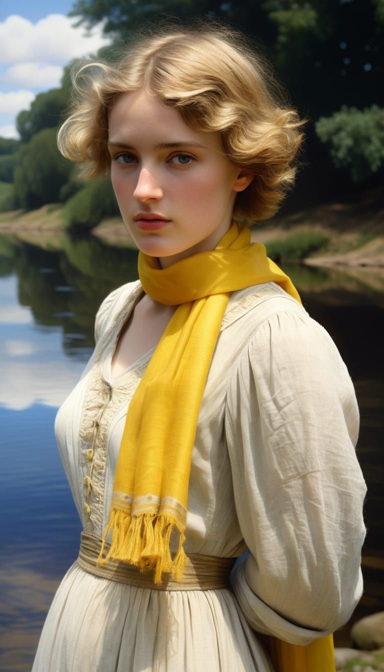 woman by the river